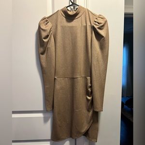 Reformation Gold Shimmer turtle neck dress. Size 0